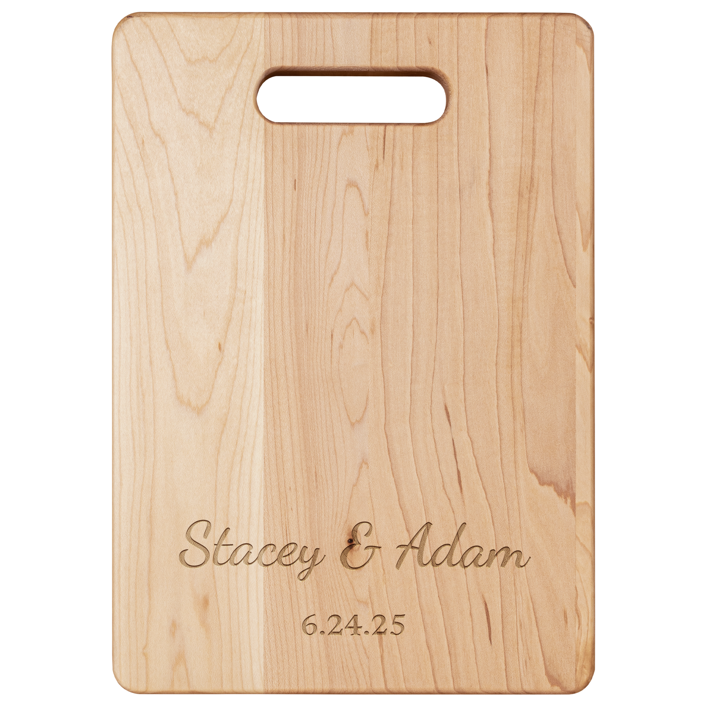 Personalized Maple Cutting Board for Couple - Custom Wedding Gift - Engraved Kitchen Decor - Anniversary Gift - Handmade in USA