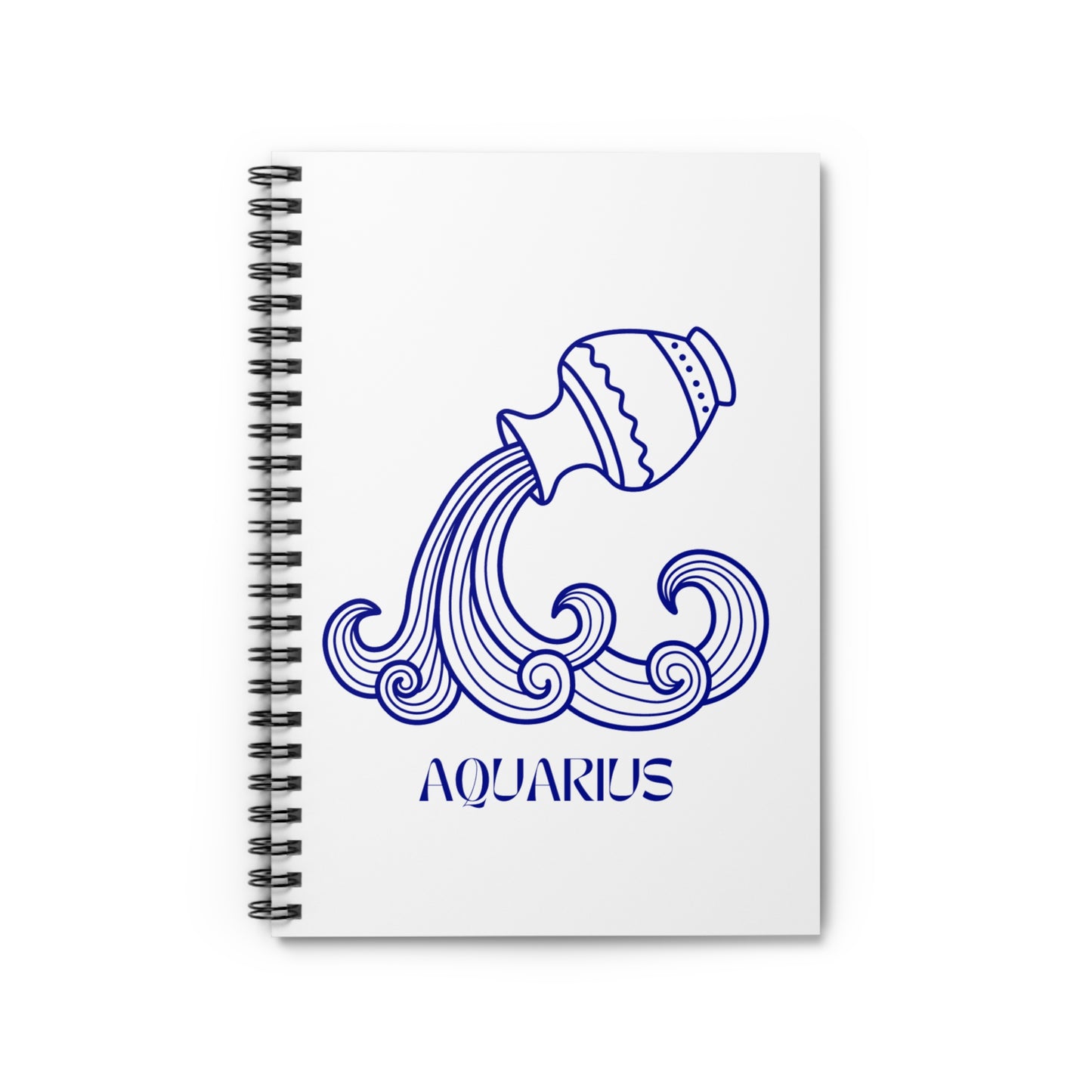 Aquarius Spiral Notebook - Fun for Astrology Lovers, Journaling, Gift for Students, Writing, Daily Planner