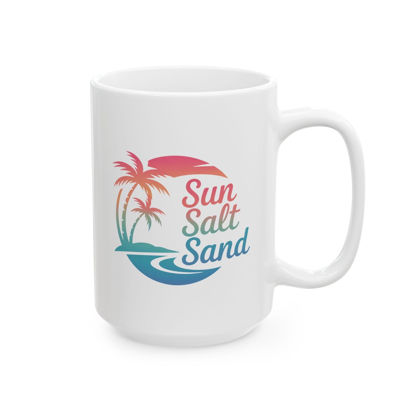 Sunset Beach Ceramic Mug, Beach Lover Gift, Vacation Coffee Mug, Tropical Home Decor, Summer Vibes Cup