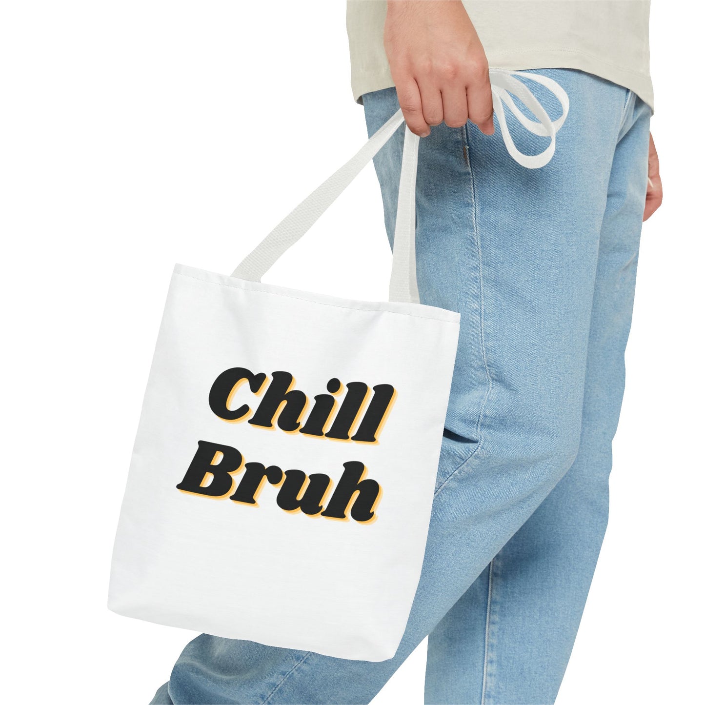 Chill Bruh Tote Bag, Casual Statement Bag, Perfect for Grocery Shopping, Beach Days, Gifts for Friends, Everyday Use