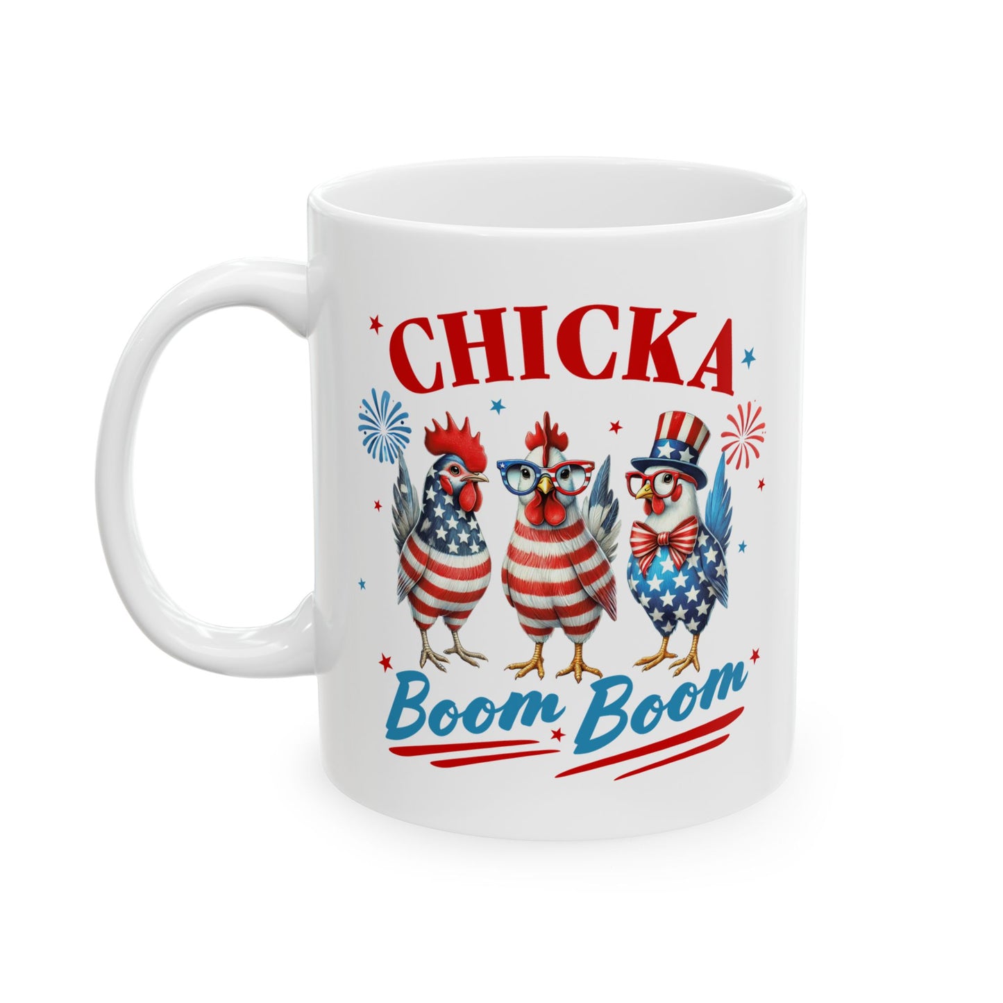 Patriotic Ceramic Mug - Perfect for Fourth of July, Coffee Lovers, USA Celebrations, Independence Day Gift, Fun Drinkware