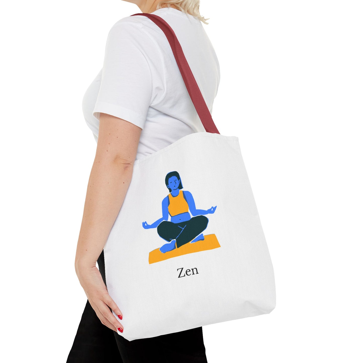 Zen Tote Bag, Yoga Bag, Meditation Tote, Gift for Yogis, Inspirational Tote, Relaxation Accessory