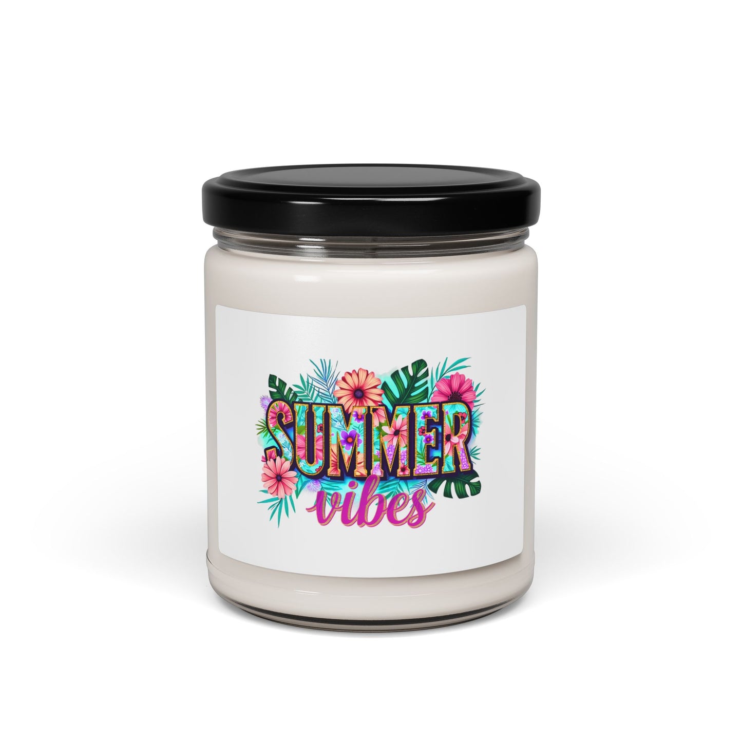 Tropical Summer Vibes Candle, Decorative Candle, Eco-Friendly Gift, Aromatherapy Soy Candle, Summer Home Decor, Beach Party Favor