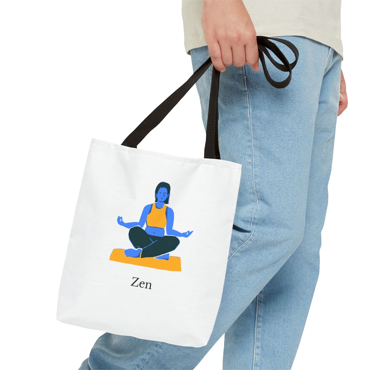 Zen Tote Bag, Yoga Bag, Meditation Tote, Gift for Yogis, Inspirational Tote, Relaxation Accessory