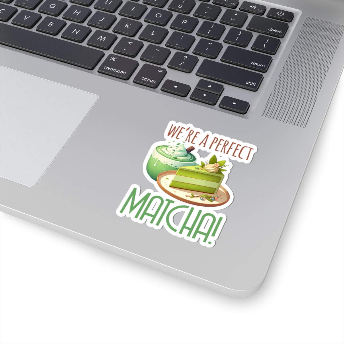 Matcha Cake Kiss-Cut Stickers | Cute Foodie Decor, Laptop Stickers, Gift for Tea Lovers, Perfect for Scrapbooking, Stationery