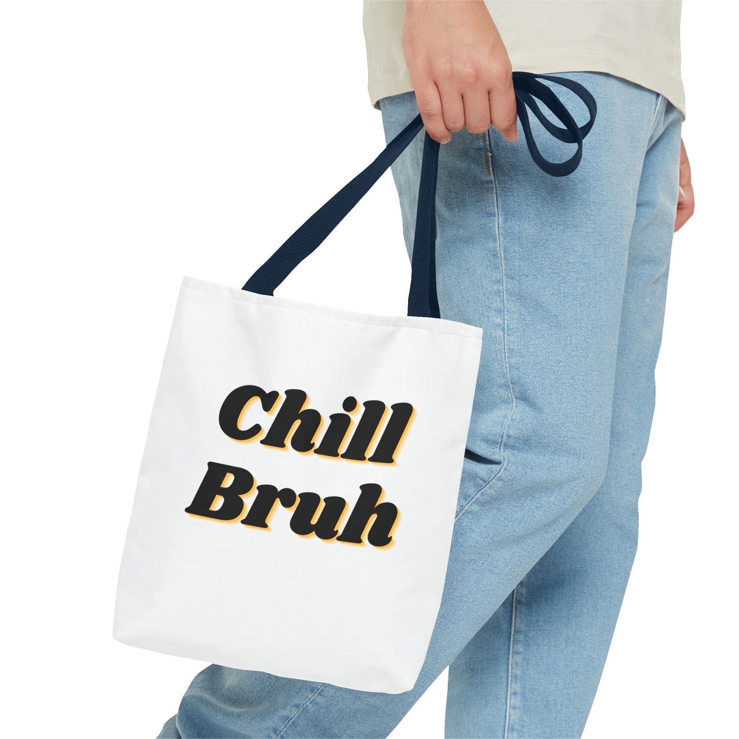 Chill Bruh Tote Bag, Casual Statement Bag, Perfect for Grocery Shopping, Beach Days, Gifts for Friends, Everyday Use
