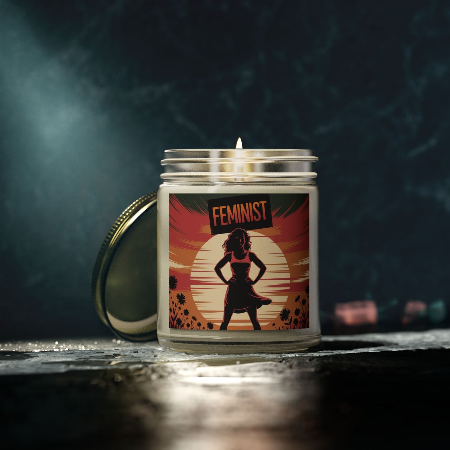 Empowering Feminist Scented Candles, Coconut Apricot Wax, Inspirational Gift, Home Decor, Relaxation, Self-Care, Motivation