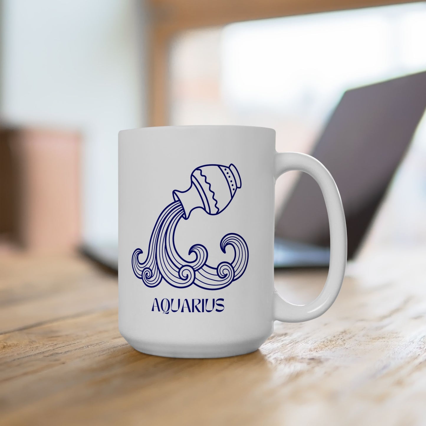 Aquarius Zodiac Ceramic Mug - Astrology Gift (11oz, 15oz)