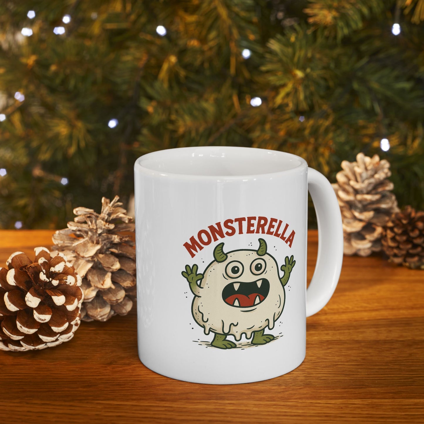Funny Monsterella Cheese Lover Ceramic Mug - Perfect Gift for Foodies, Kitchen Decor, Coffee Lovers, Humorous Kitchenware