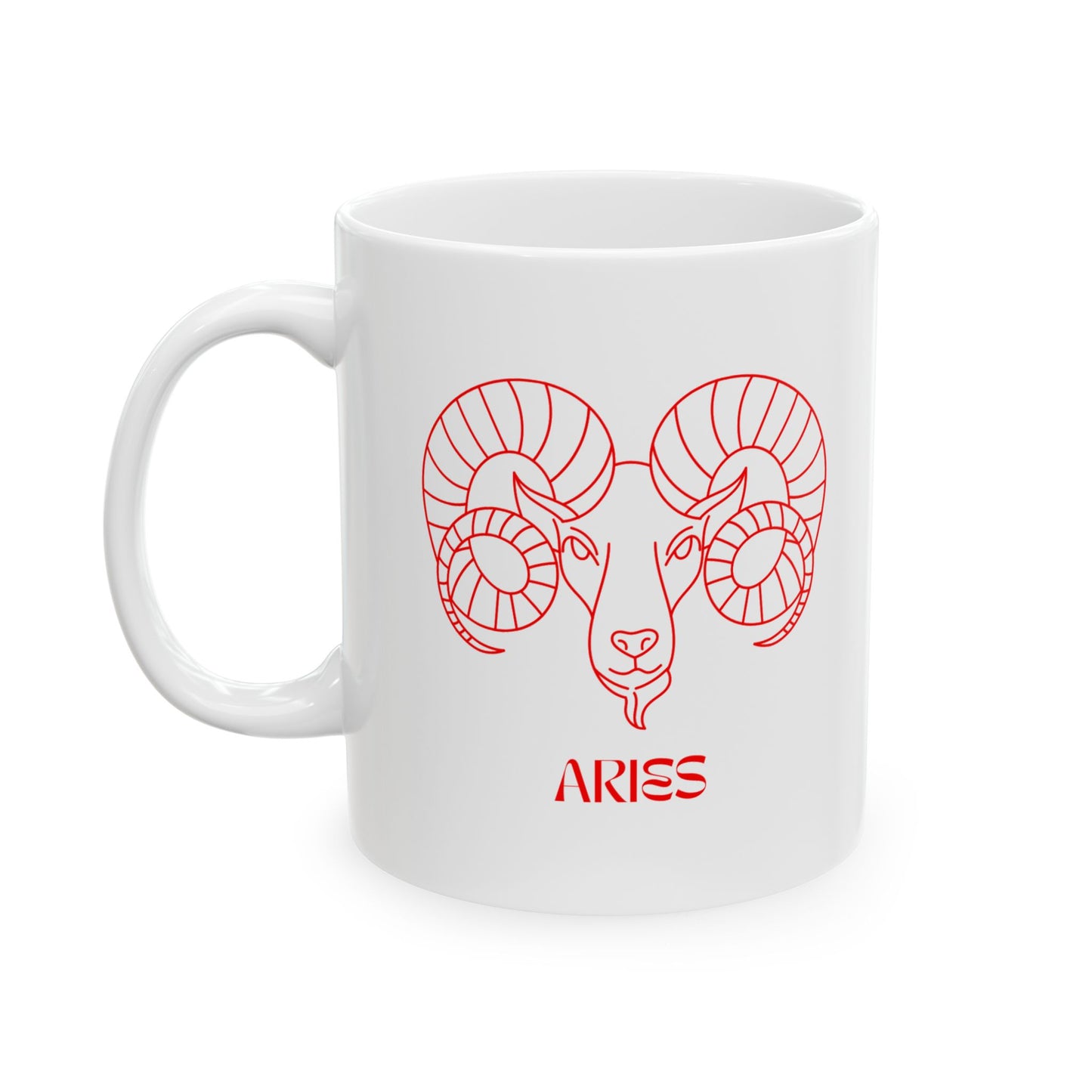 Aries Zodiac Design Ceramic Mug - Unique Gift for Shell Lovers & Decor
