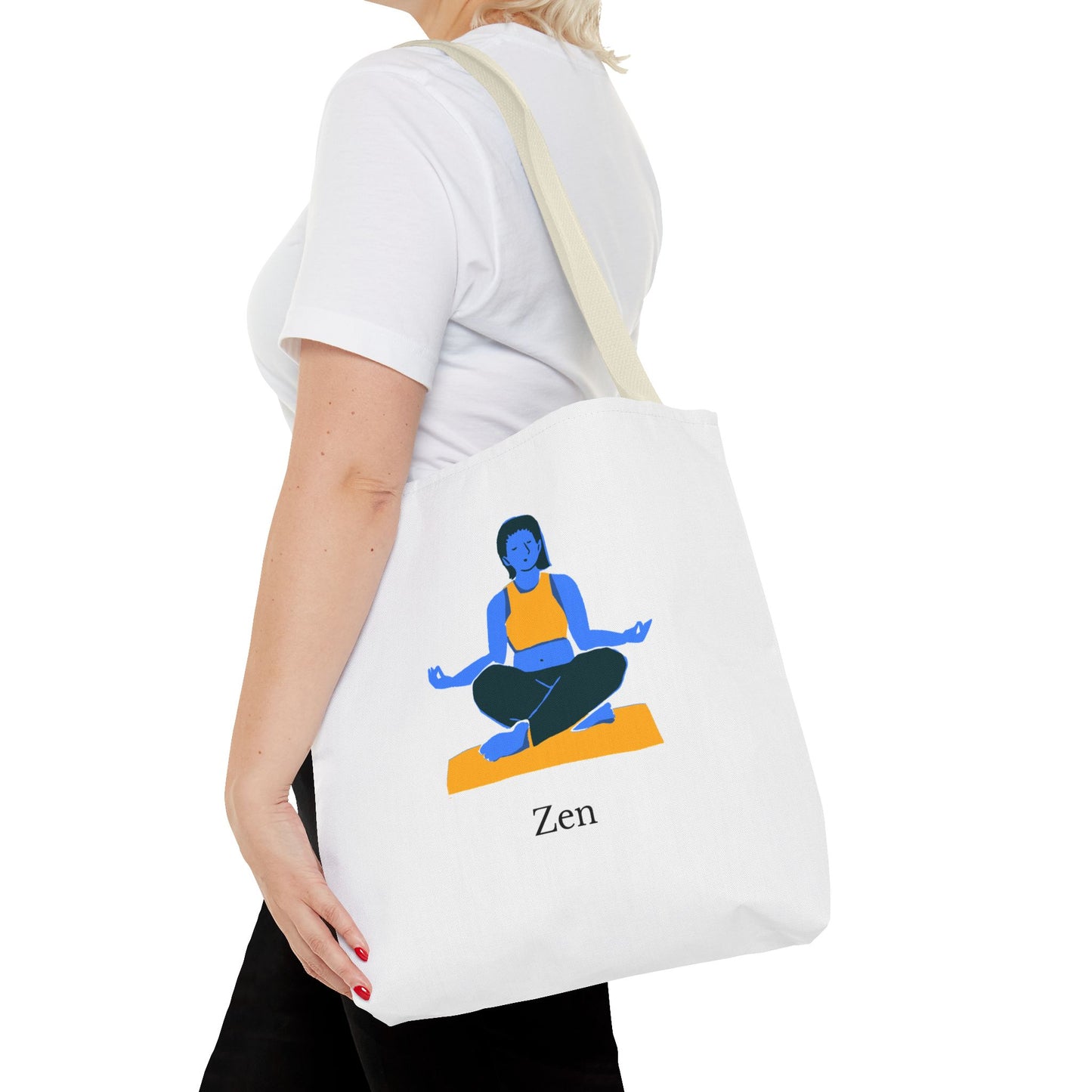 Zen Tote Bag, Yoga Bag, Meditation Tote, Gift for Yogis, Inspirational Tote, Relaxation Accessory