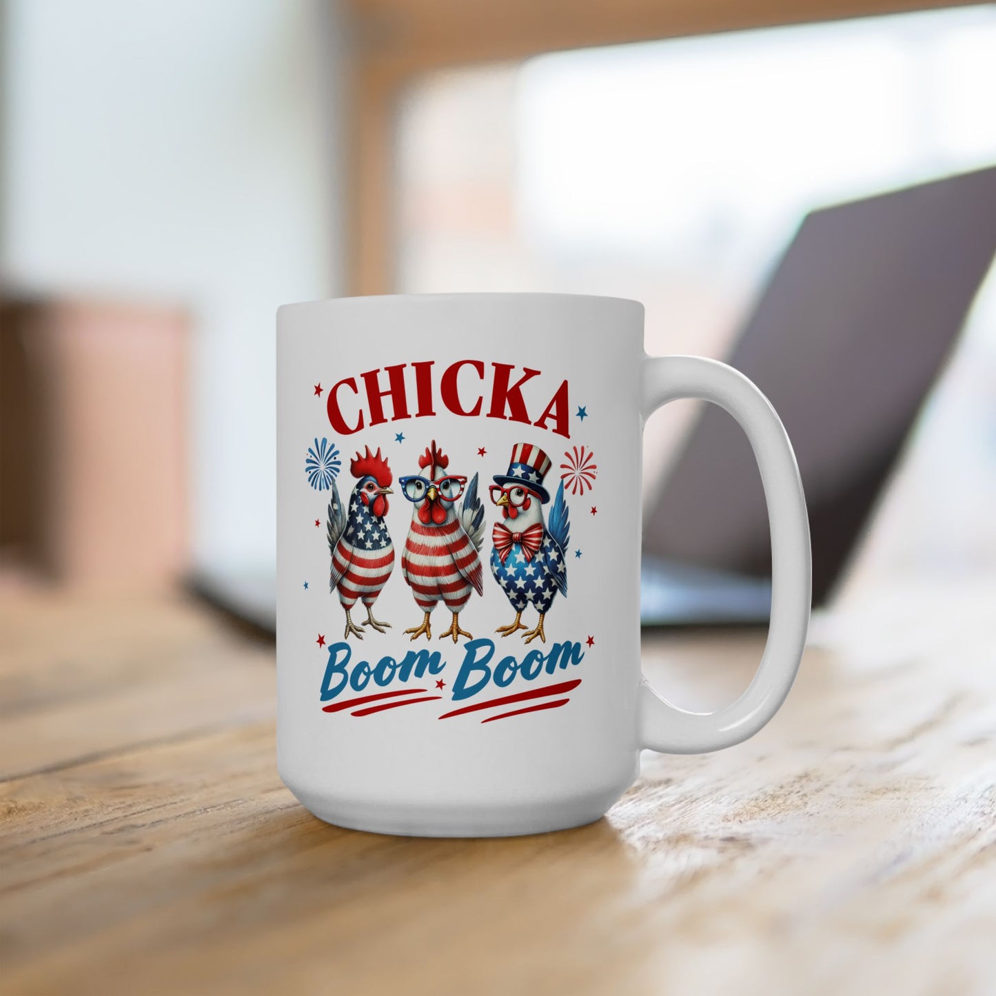 Patriotic Ceramic Mug - Perfect for Fourth of July, Coffee Lovers, USA Celebrations, Independence Day Gift, Fun Drinkware