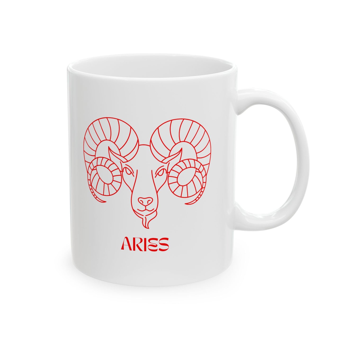 Aries Zodiac Design Ceramic Mug - Unique Gift for Shell Lovers & Decor