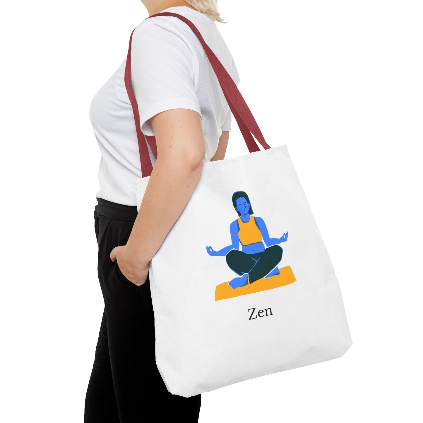 Zen Tote Bag, Yoga Bag, Meditation Tote, Gift for Yogis, Inspirational Tote, Relaxation Accessory