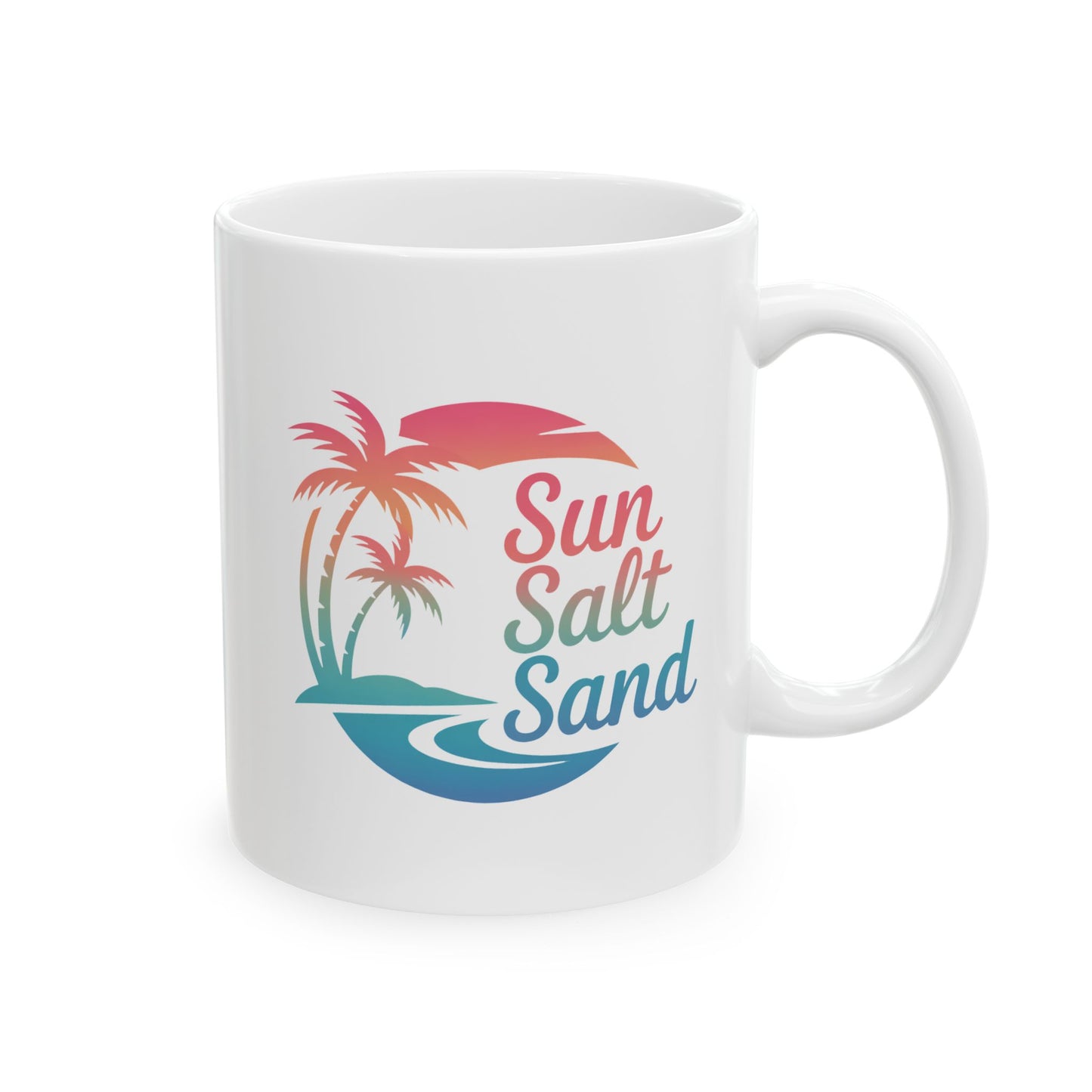 Sunset Beach Ceramic Mug, Beach Lover Gift, Vacation Coffee Mug, Tropical Home Decor, Summer Vibes Cup