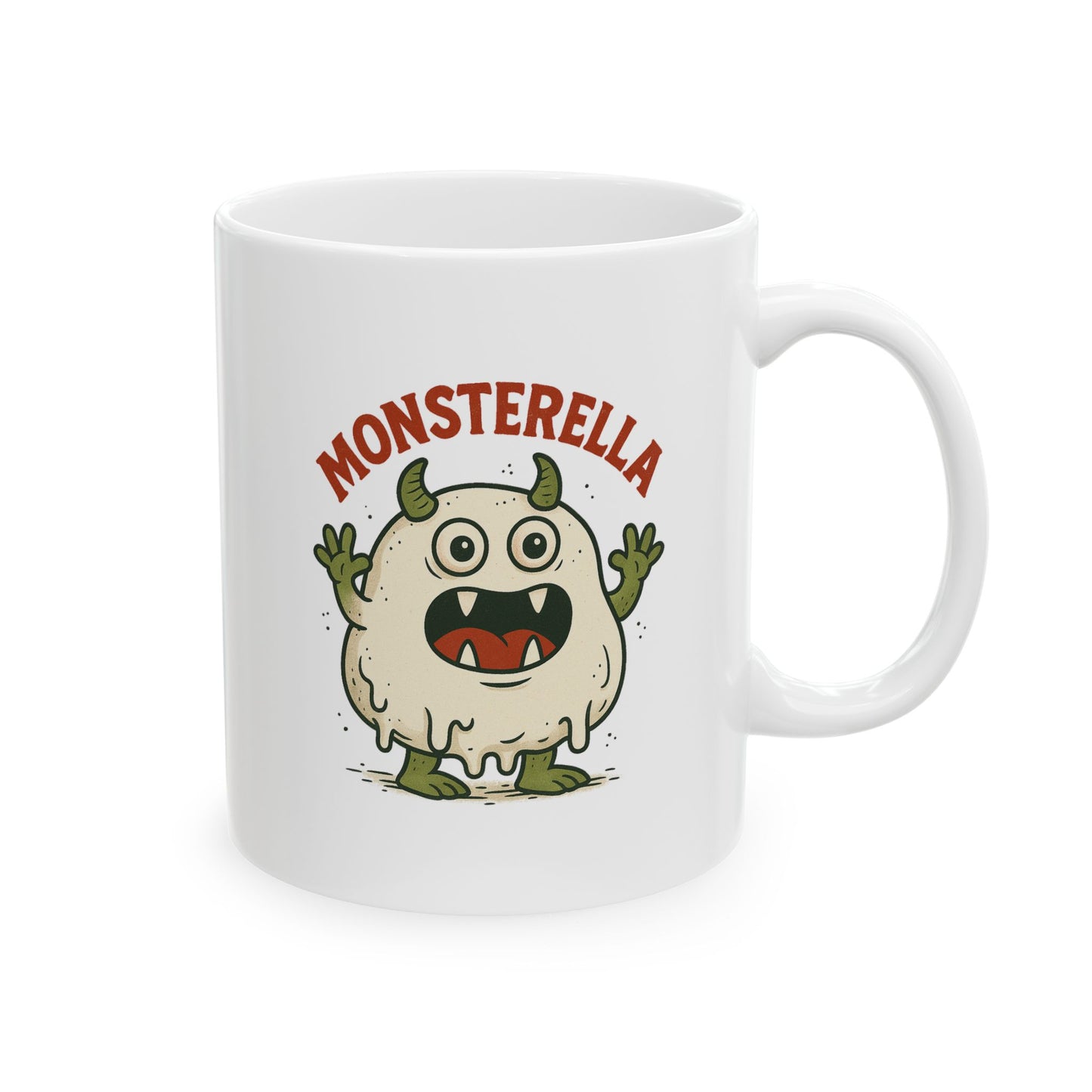 Funny Monsterella Cheese Lover Ceramic Mug - Perfect Gift for Foodies, Kitchen Decor, Coffee Lovers, Humorous Kitchenware