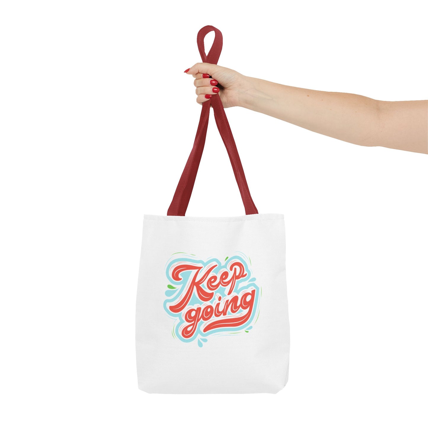 Motivational Tote Bag - Keep Going - Inspirational Gift, Reusable Shopping Bag, Gym Tote, Beach Bag, Everyday Purse
