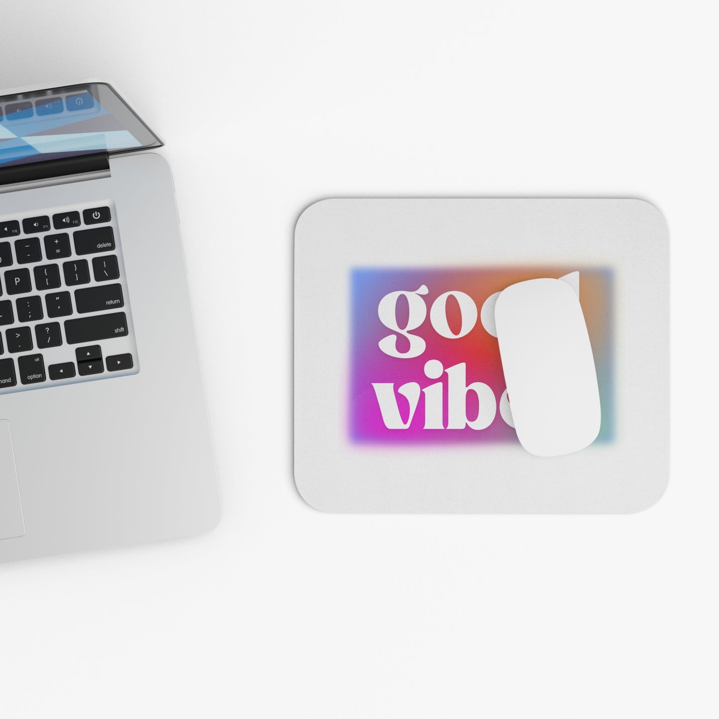 Good Vibes Mouse Pad - Aesthetic Desk Accessory, Gamer Gift, Office Decor, Positive Quote Decor, Inspirational Workspace