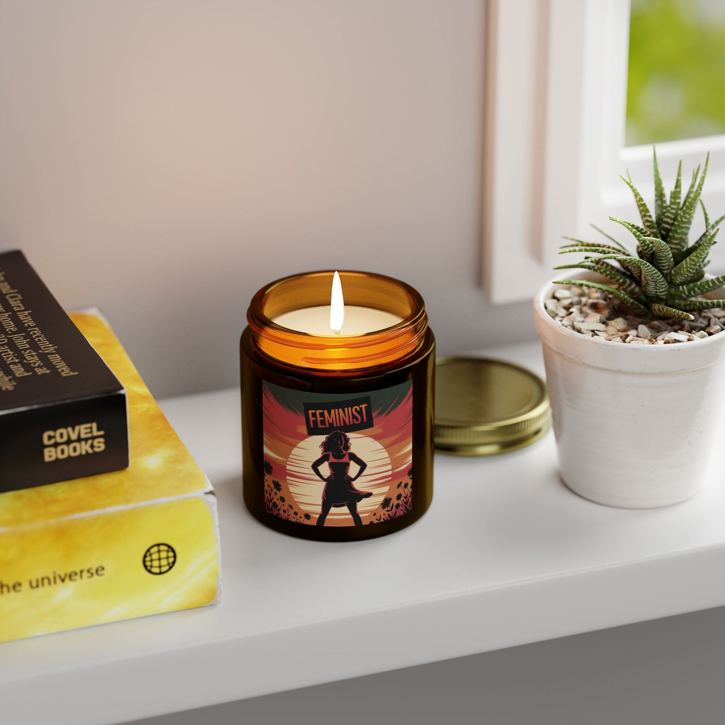 Empowering Feminist Scented Candles, Coconut Apricot Wax, Inspirational Gift, Home Decor, Relaxation, Self-Care, Motivation