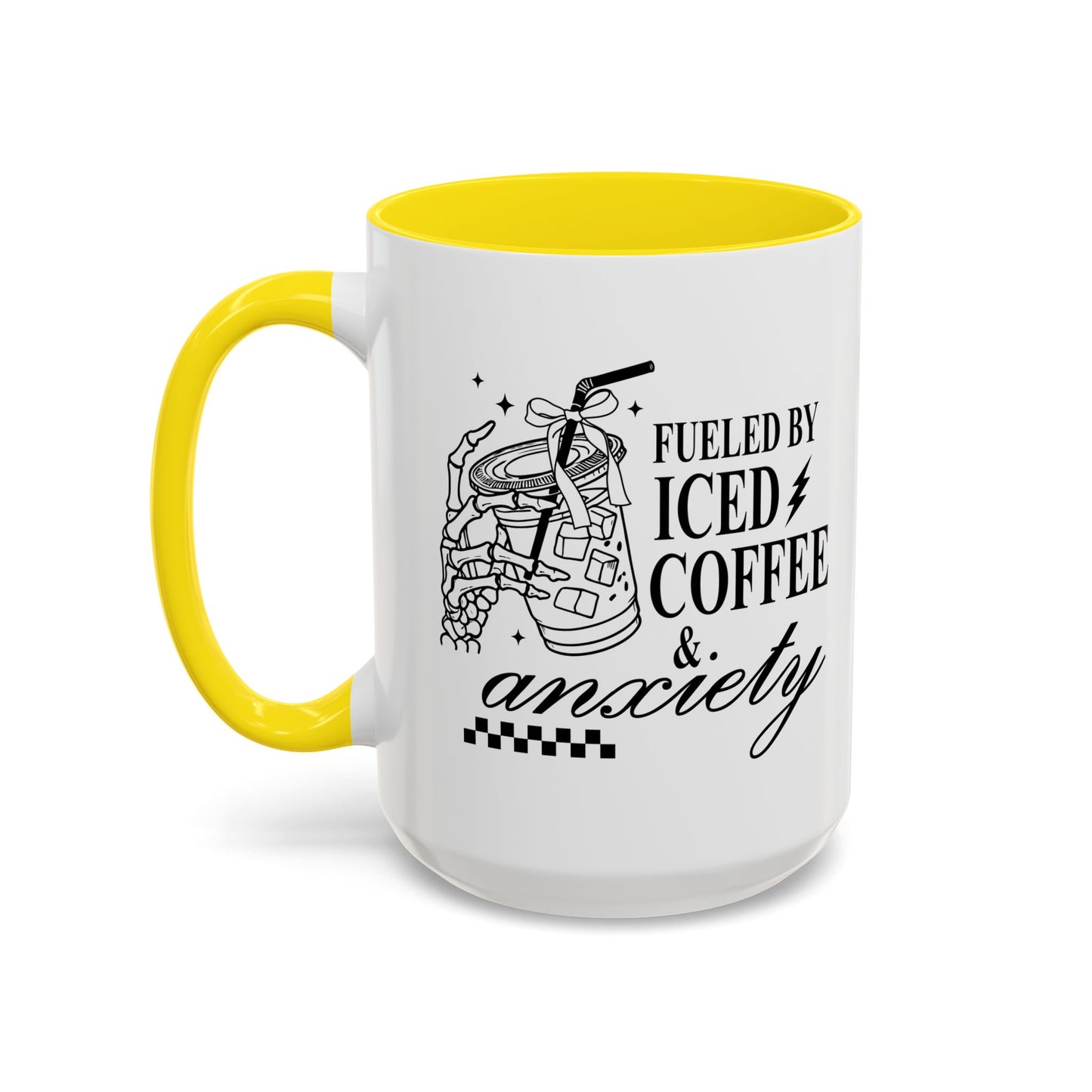 Fueled by Iced Coffee & Anxiety Mug - Fun Mother's Day Gift