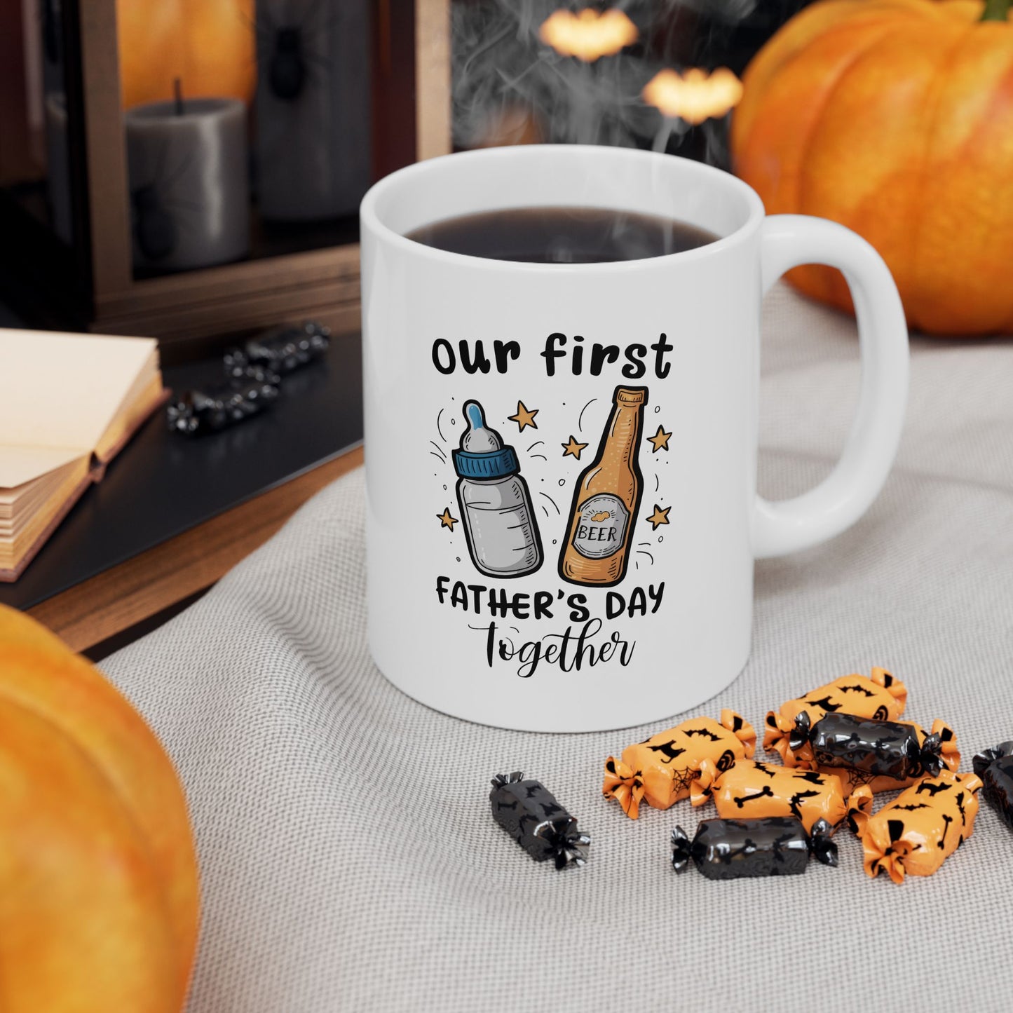 Our First Father's Day Together Ceramic Mug for Father's Day - Cute Coffee Cup Gift
