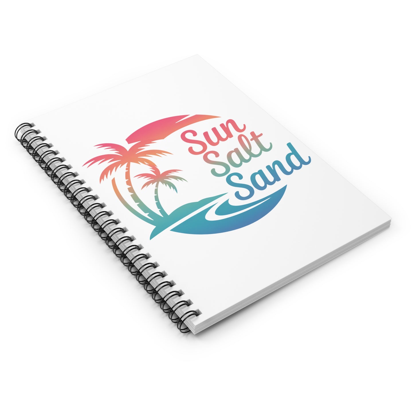 Tropical Spiral Notebook - Sun Salt Sand | Travel Journal, Perfect for Beach Lovers, Vacation Notes, Gift for Writers