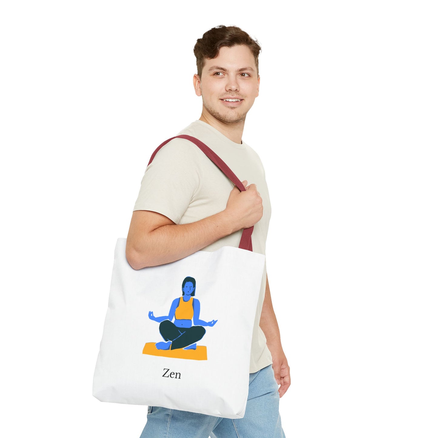Zen Tote Bag, Yoga Bag, Meditation Tote, Gift for Yogis, Inspirational Tote, Relaxation Accessory