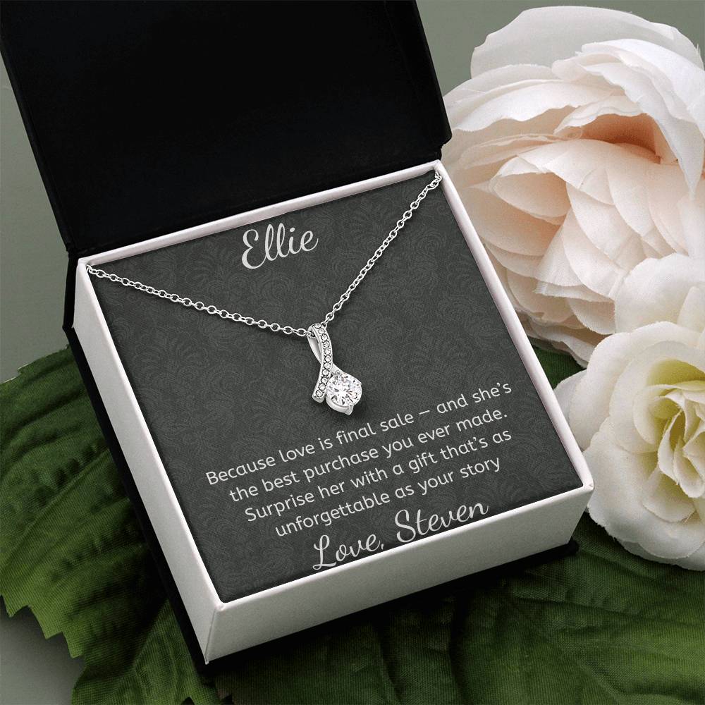 Because love is final sale — and she’s the best purchase you ever made