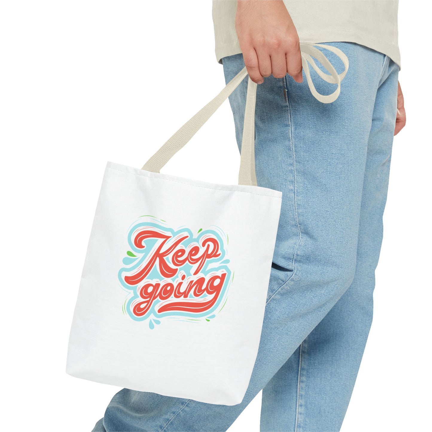 Motivational Tote Bag - Keep Going - Inspirational Gift, Reusable Shopping Bag, Gym Tote, Beach Bag, Everyday Purse