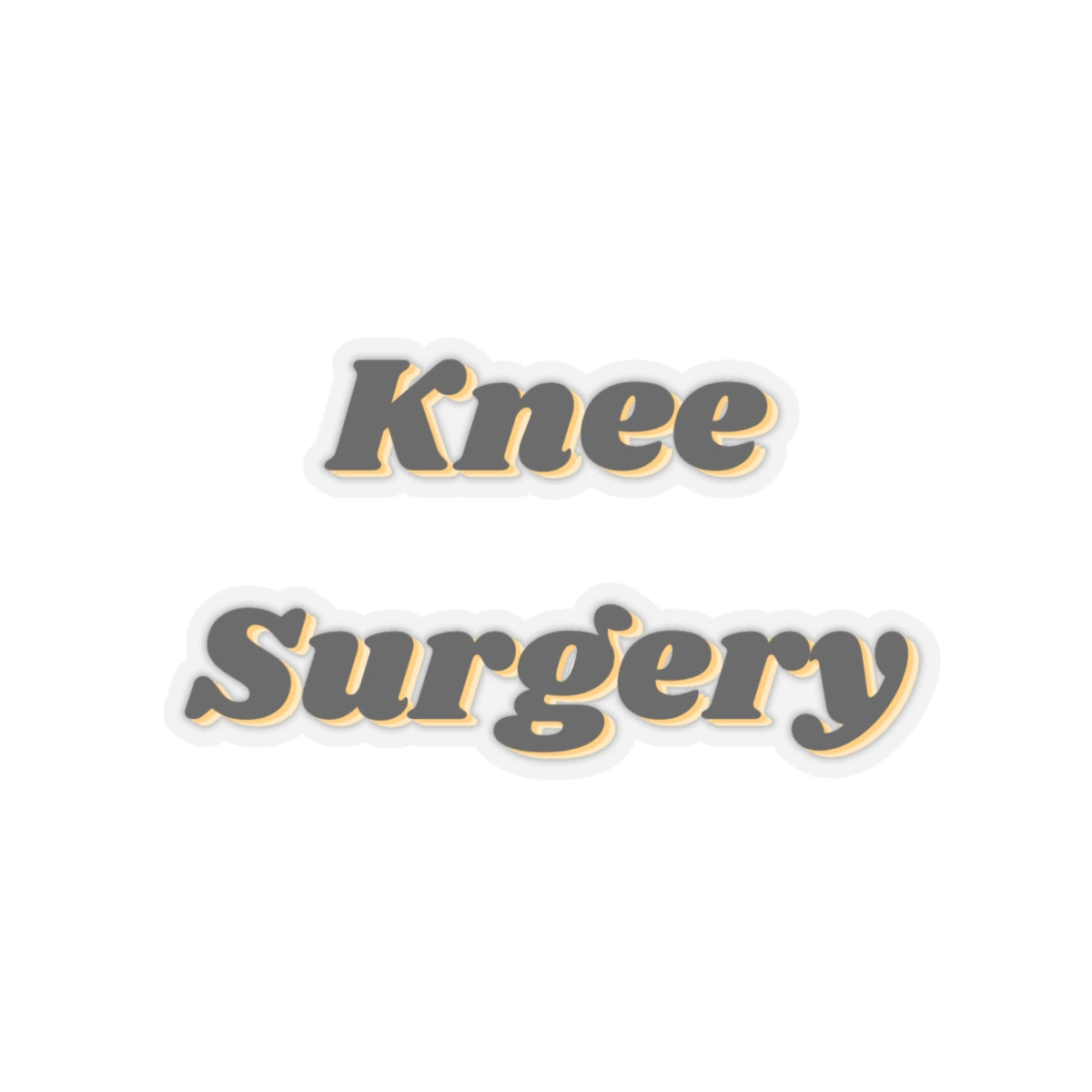 Knee Surgery Sticker – Funny and Quirky Vinyl Sticker for Laptops, Water Bottles, Notebooks, and More – for BrainRot fans