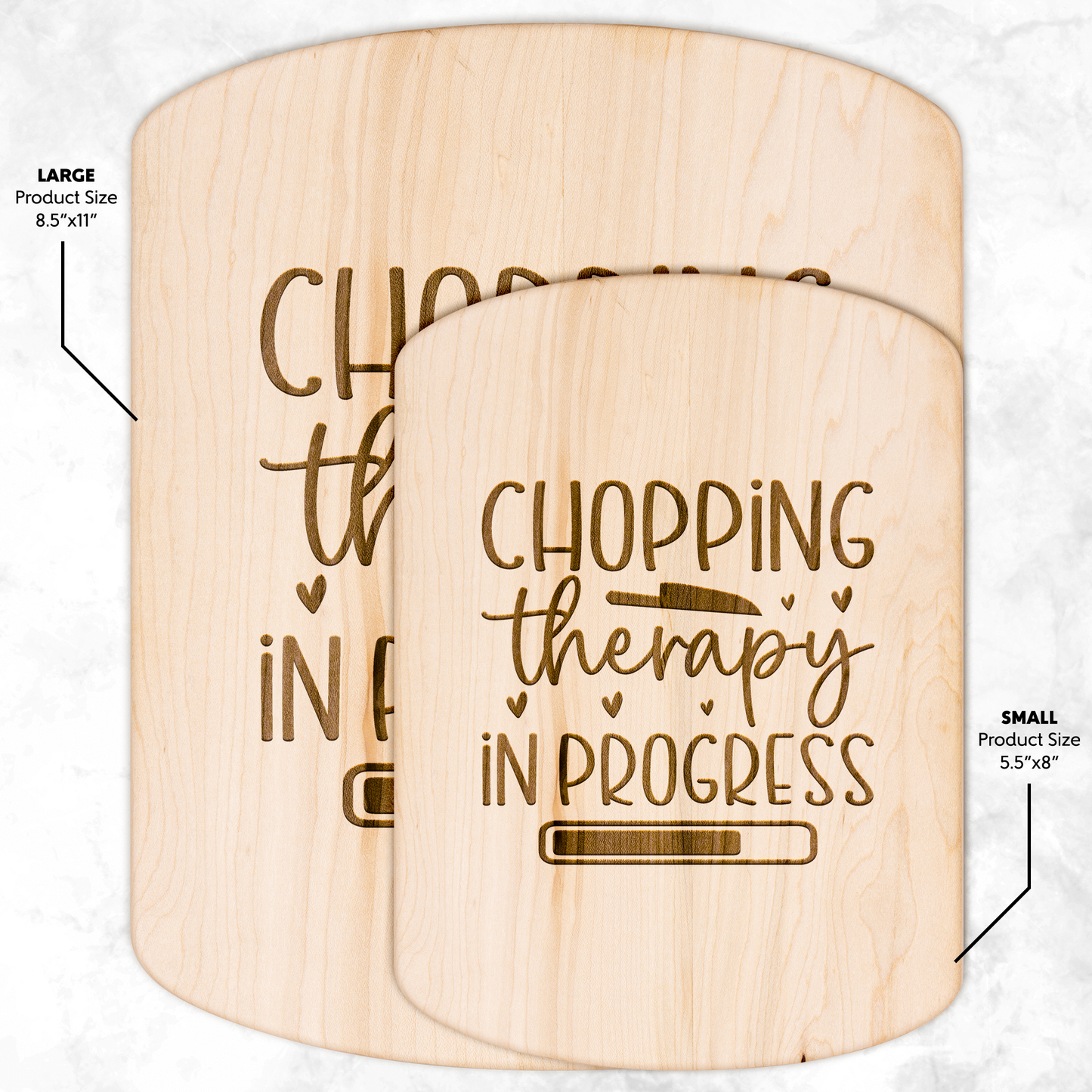 Chopping Therapy in Progress - Hardwood Oval Cutting Board