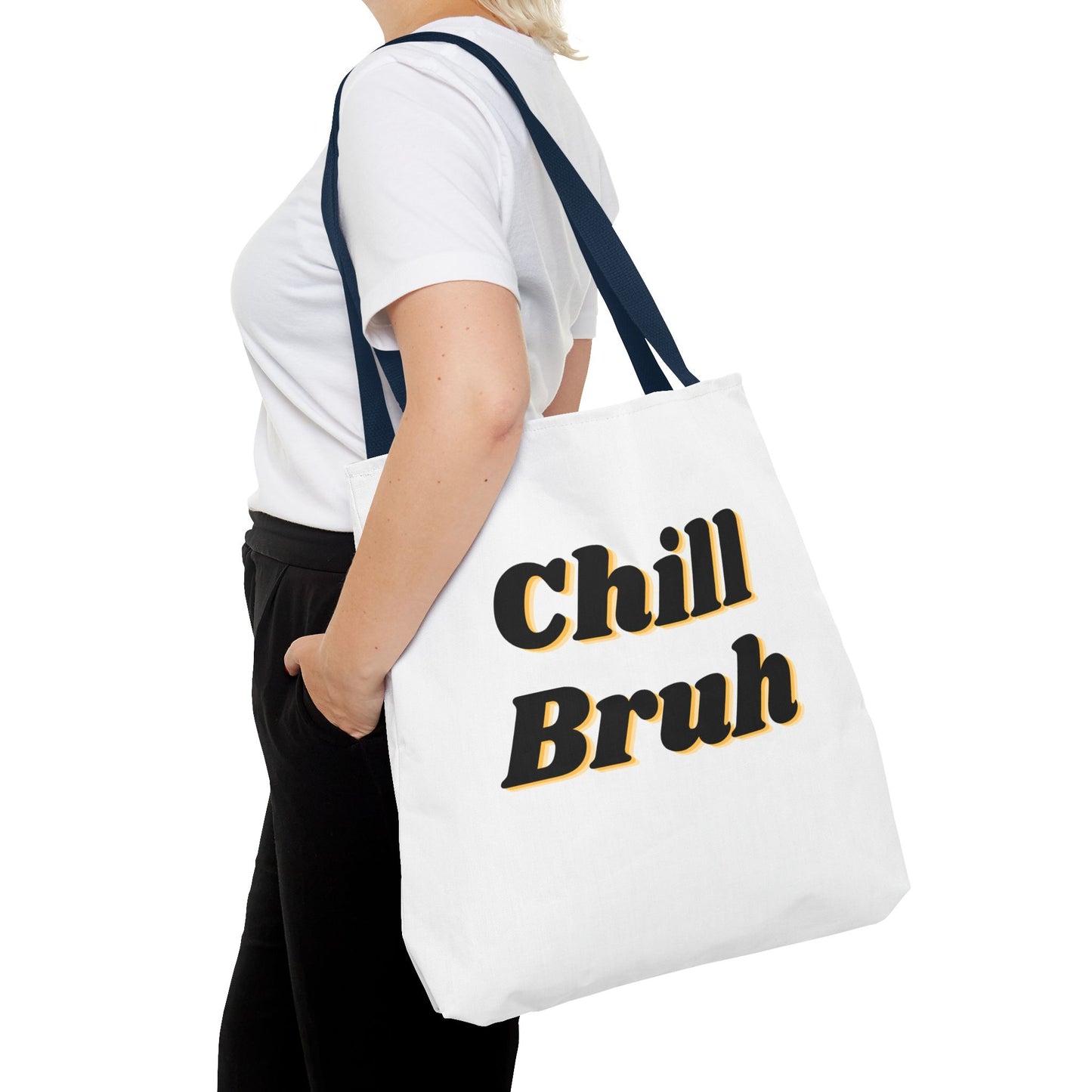 Chill Bruh Tote Bag, Casual Statement Bag, Perfect for Grocery Shopping, Beach Days, Gifts for Friends, Everyday Use