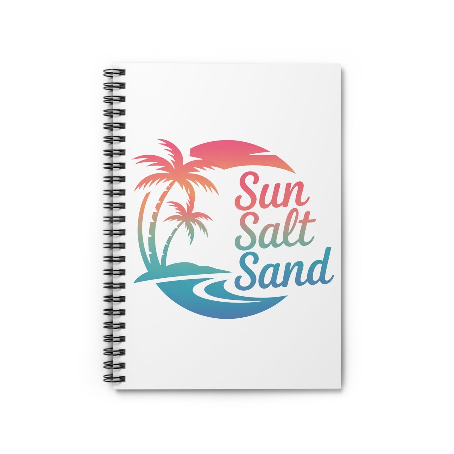 Tropical Spiral Notebook - Sun Salt Sand | Travel Journal, Perfect for Beach Lovers, Vacation Notes, Gift for Writers
