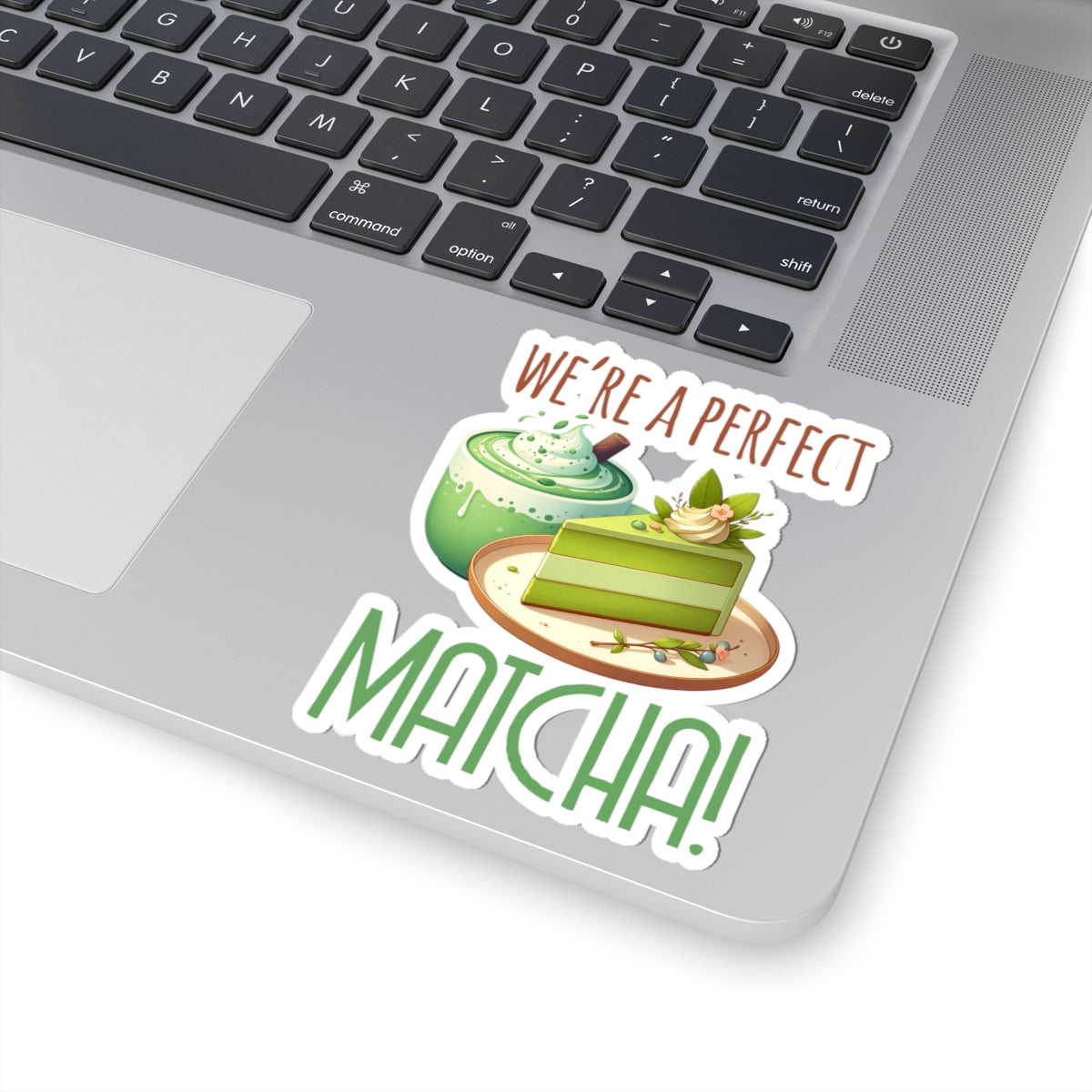 Matcha Cake Kiss-Cut Stickers | Cute Foodie Decor, Laptop Stickers, Gift for Tea Lovers, Perfect for Scrapbooking, Stationery