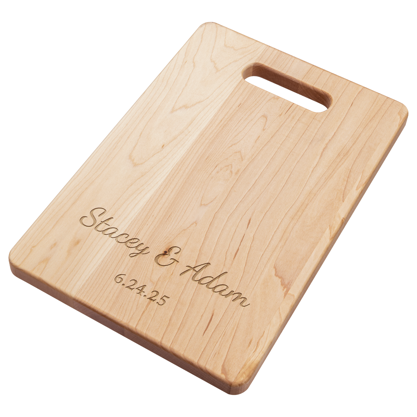 Personalized Maple Cutting Board for Couple - Custom Wedding Gift - Engraved Kitchen Decor - Anniversary Gift - Handmade in USA