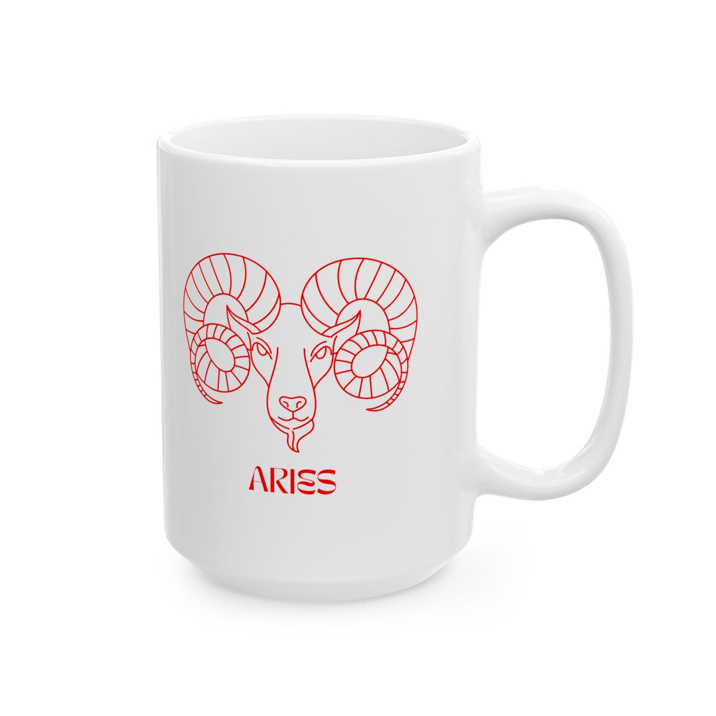 Aries Zodiac Design Ceramic Mug - Unique Gift for Shell Lovers & Decor