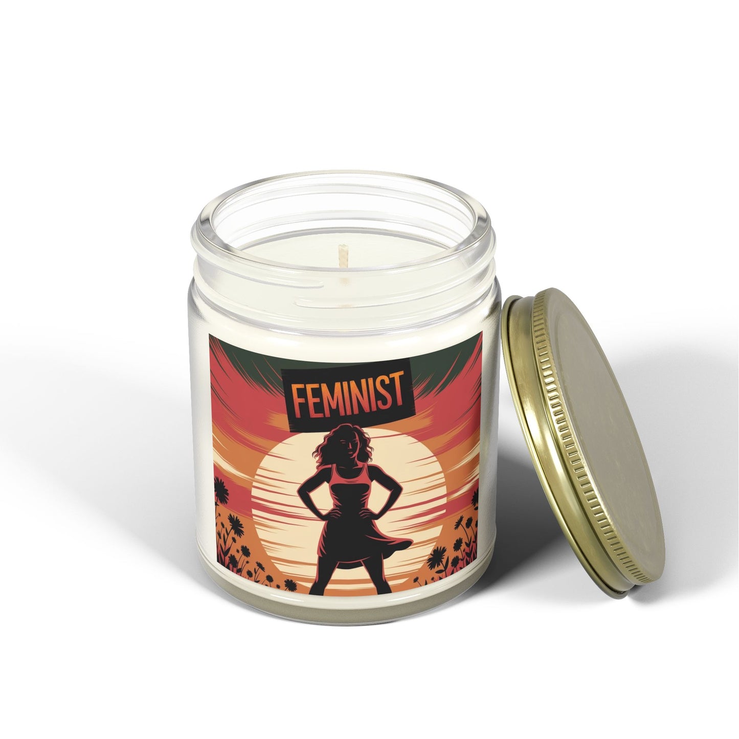 Empowering Feminist Scented Candles, Coconut Apricot Wax, Inspirational Gift, Home Decor, Relaxation, Self-Care, Motivation