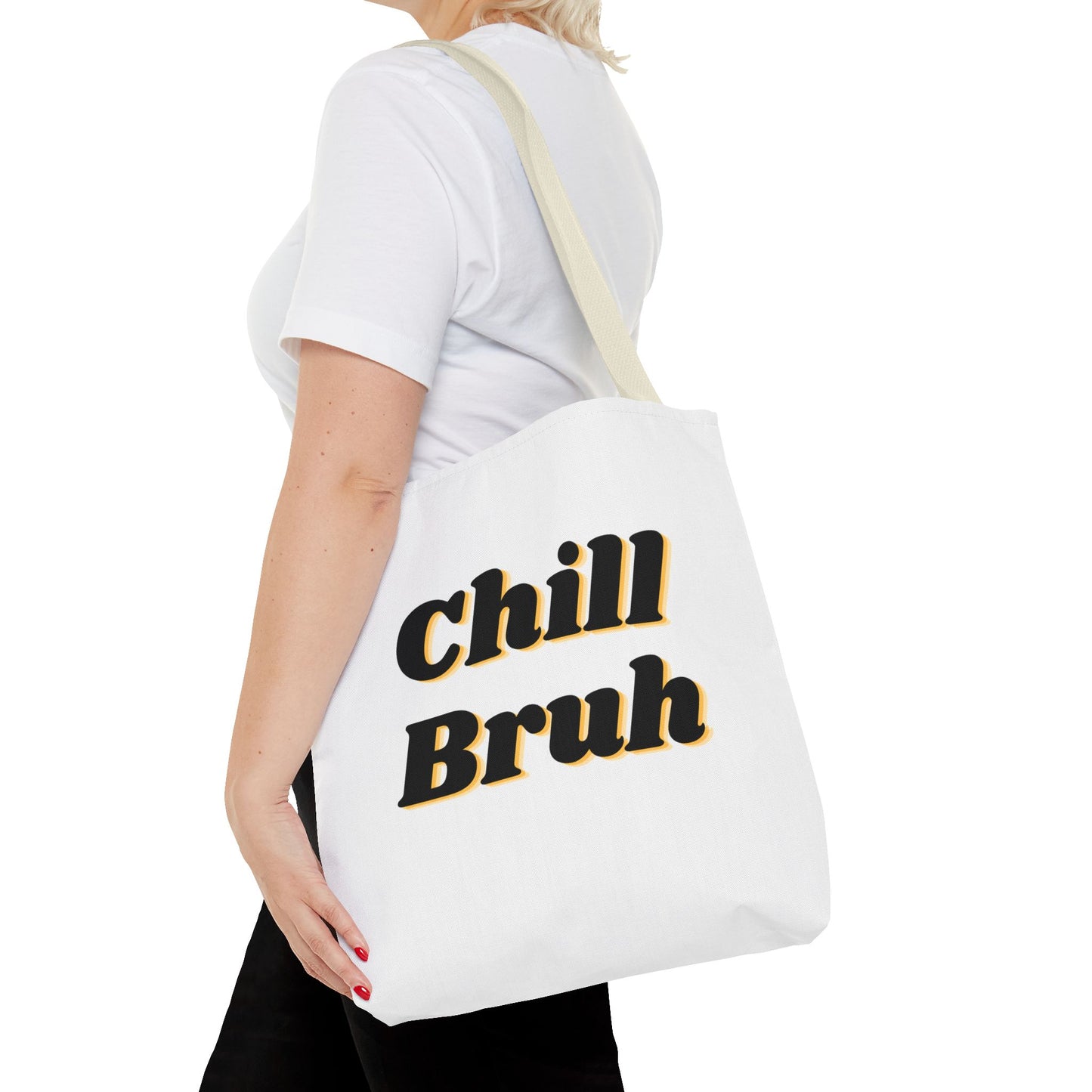 Chill Bruh Tote Bag, Casual Statement Bag, Perfect for Grocery Shopping, Beach Days, Gifts for Friends, Everyday Use
