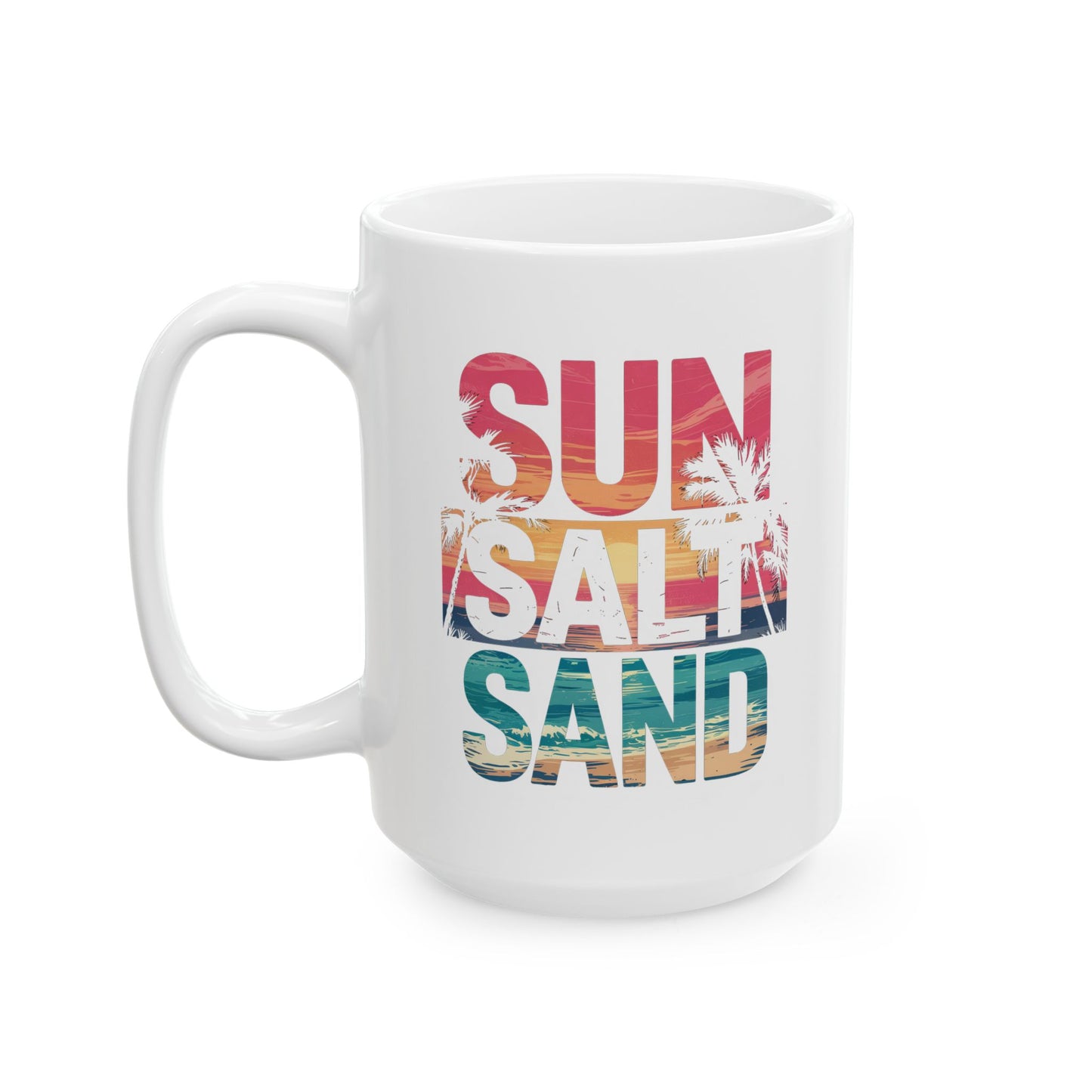 Sunset Beach Ceramic Mug, Beach Lover Gift, Vacation Coffee Mug, Tropical Home Decor, Summer Vibes Cup