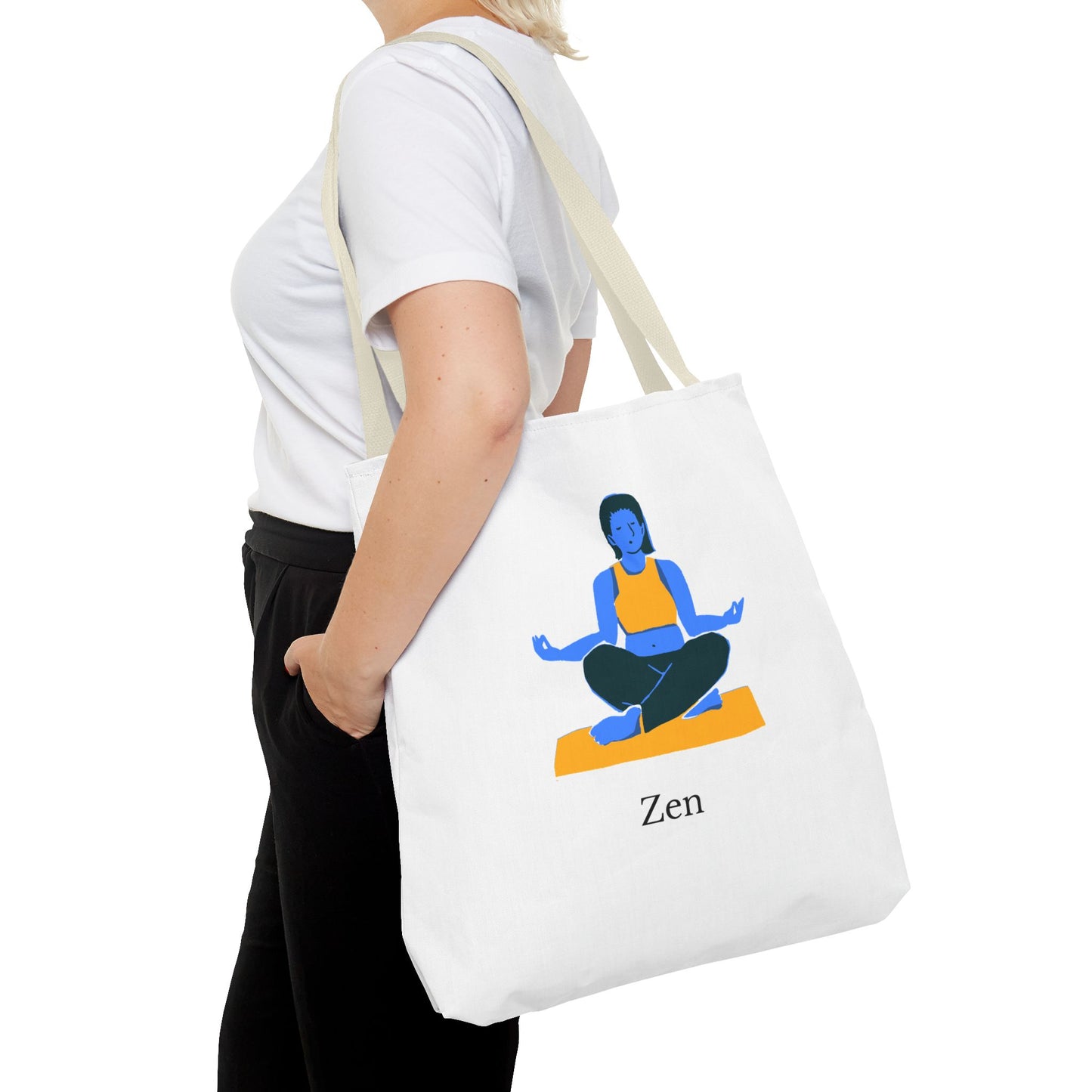 Zen Tote Bag, Yoga Bag, Meditation Tote, Gift for Yogis, Inspirational Tote, Relaxation Accessory