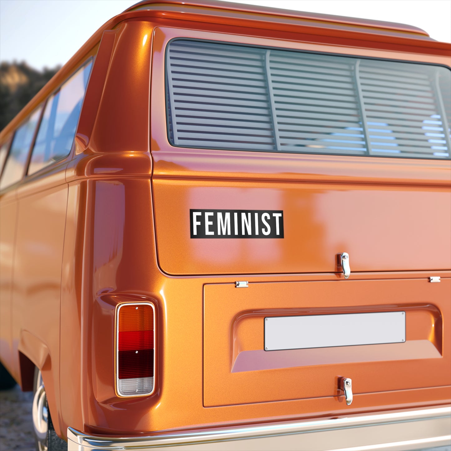 Feminist Bumper - Sticker Black and White Equality Decal for Cars Laptops Water Bottles