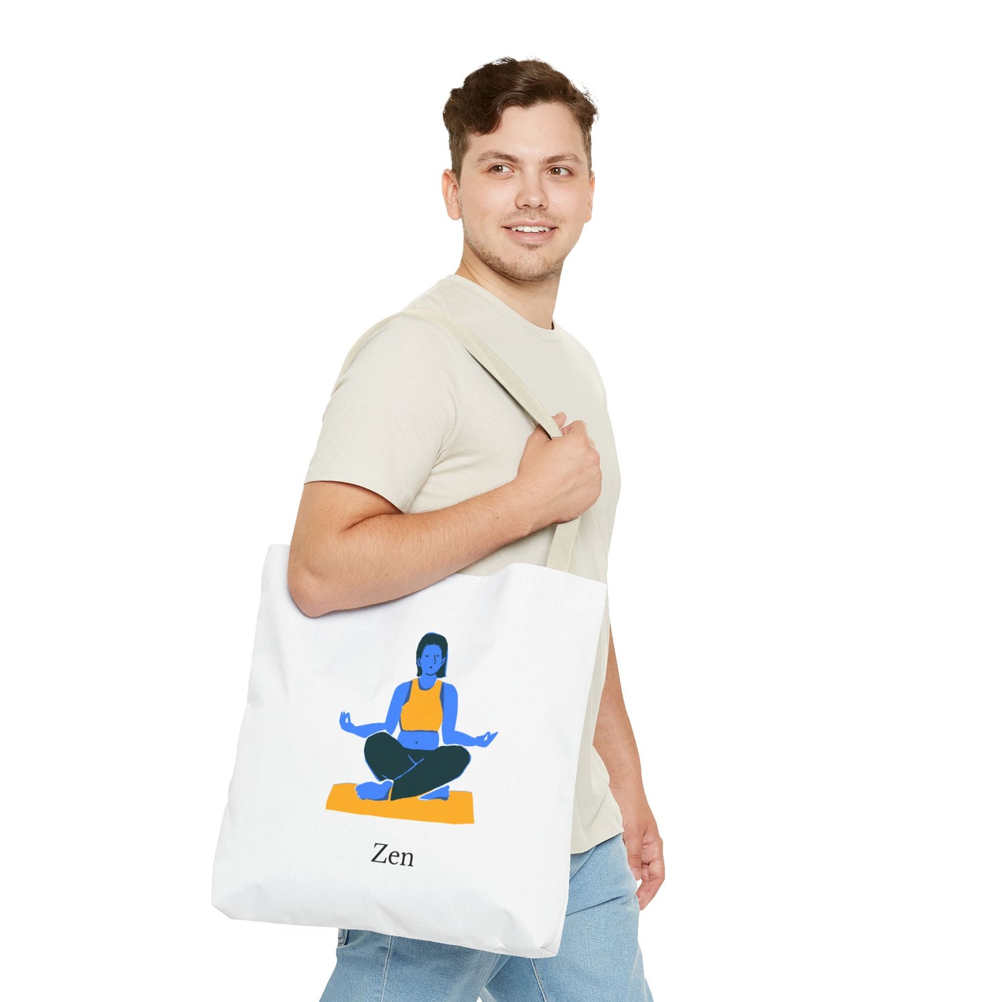 Zen Tote Bag, Yoga Bag, Meditation Tote, Gift for Yogis, Inspirational Tote, Relaxation Accessory