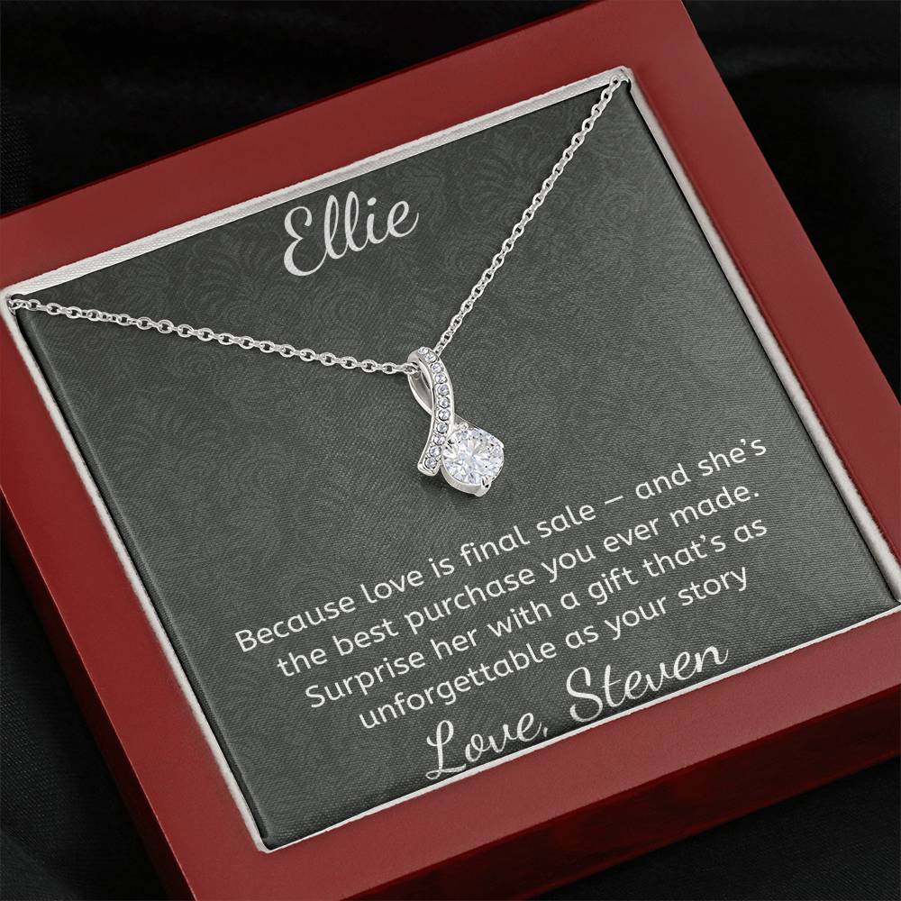 Because love is final sale — and she’s the best purchase you ever made
