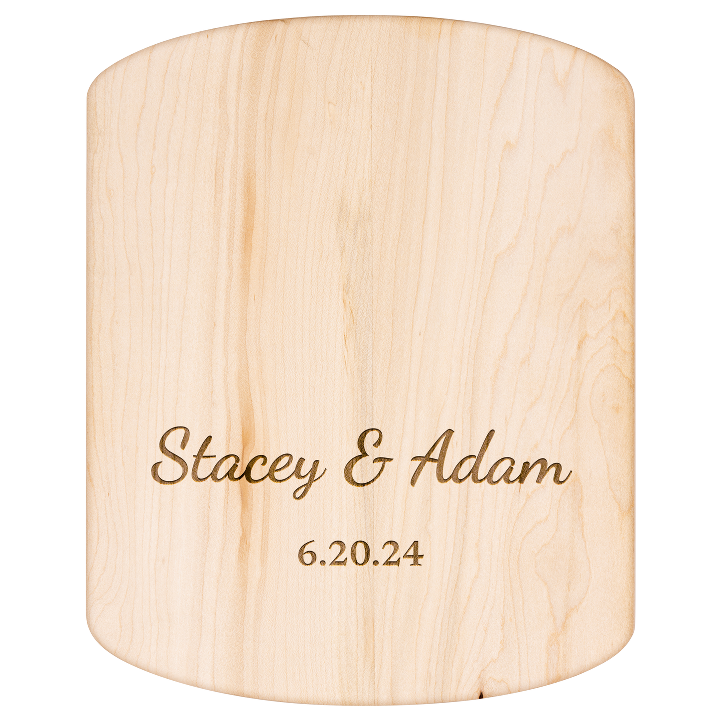 Personalized Maple Cutting Board for Couple - Custom Wedding Gift - Engraved Kitchen Decor - Anniversary Gift - Handmade in USA