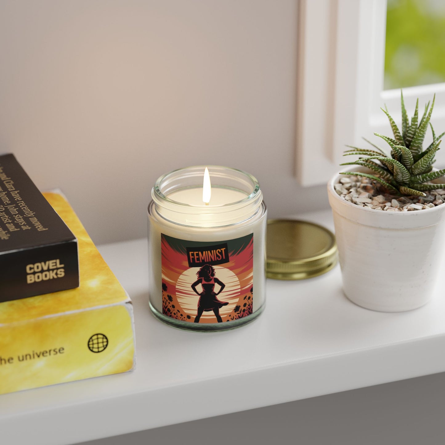 Empowering Feminist Scented Candles, Coconut Apricot Wax, Inspirational Gift, Home Decor, Relaxation, Self-Care, Motivation