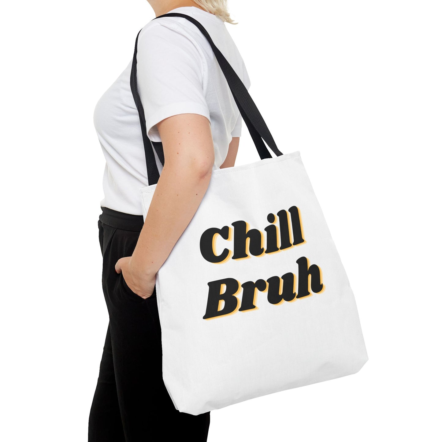 Chill Bruh Tote Bag, Casual Statement Bag, Perfect for Grocery Shopping, Beach Days, Gifts for Friends, Everyday Use