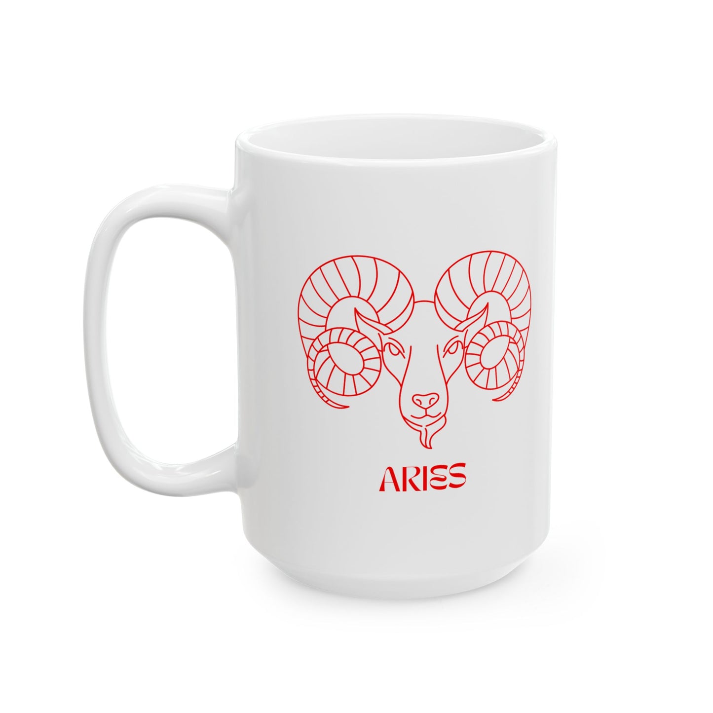 Aries Zodiac Design Ceramic Mug - Unique Gift for Shell Lovers & Decor