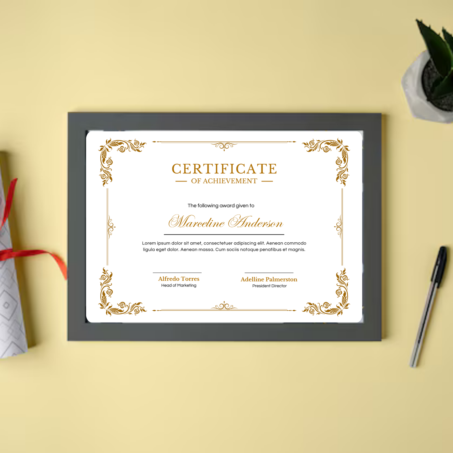 Certificate Award, Certificate of Achievement Professional Template, Mini-Certificate, Team Award Idea, Course Certificate of Completion