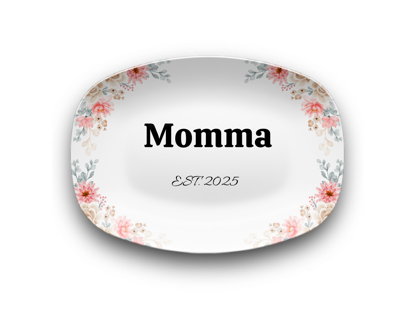 Personalized MOMMA Platter - Custom Oval Serving Plate - Mother's Day Gift