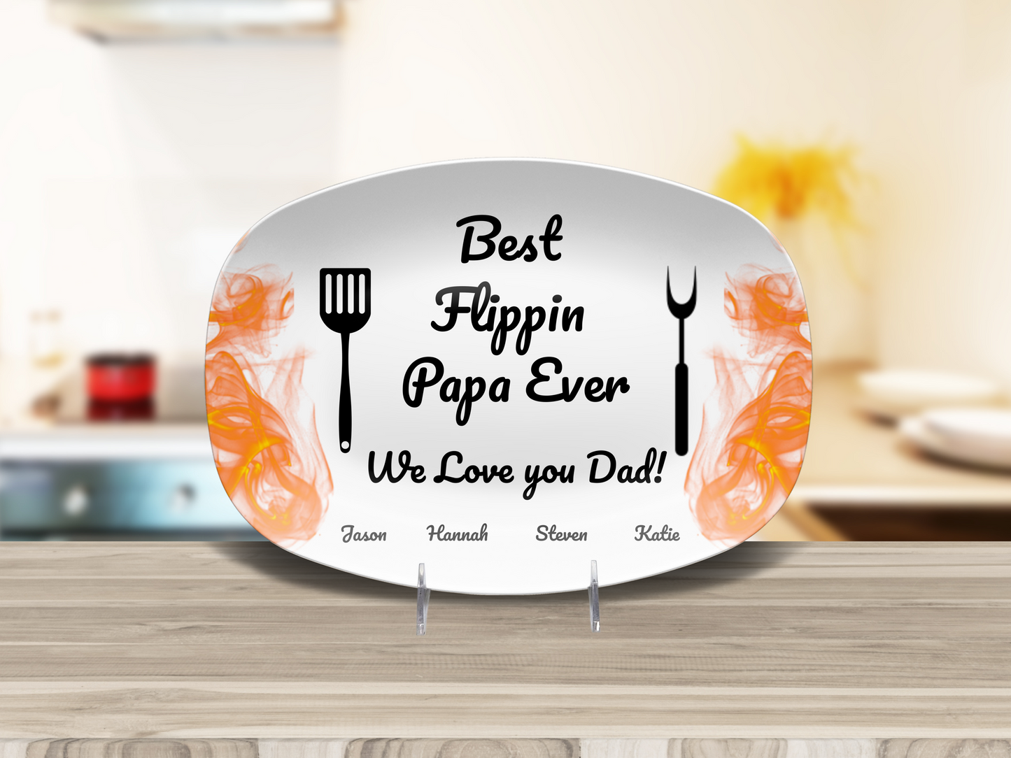 Best Flippin Papa Ever BBQ Platter